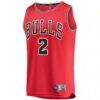 Lonzo Ball Chicago Bulls Fanatics Youth Fast Break Road Replica Jersey - Red - Side View