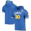 Stephen Curry Golden State Warriors Pro Standard Name & Number Short Sleeve Pullover Hoodie - - Front View