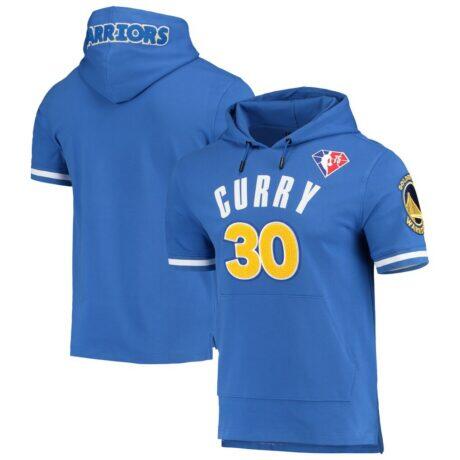 Stephen Curry Golden State Warriors Pro Standard Name & Number Short Sleeve Pullover Hoodie - - Front View