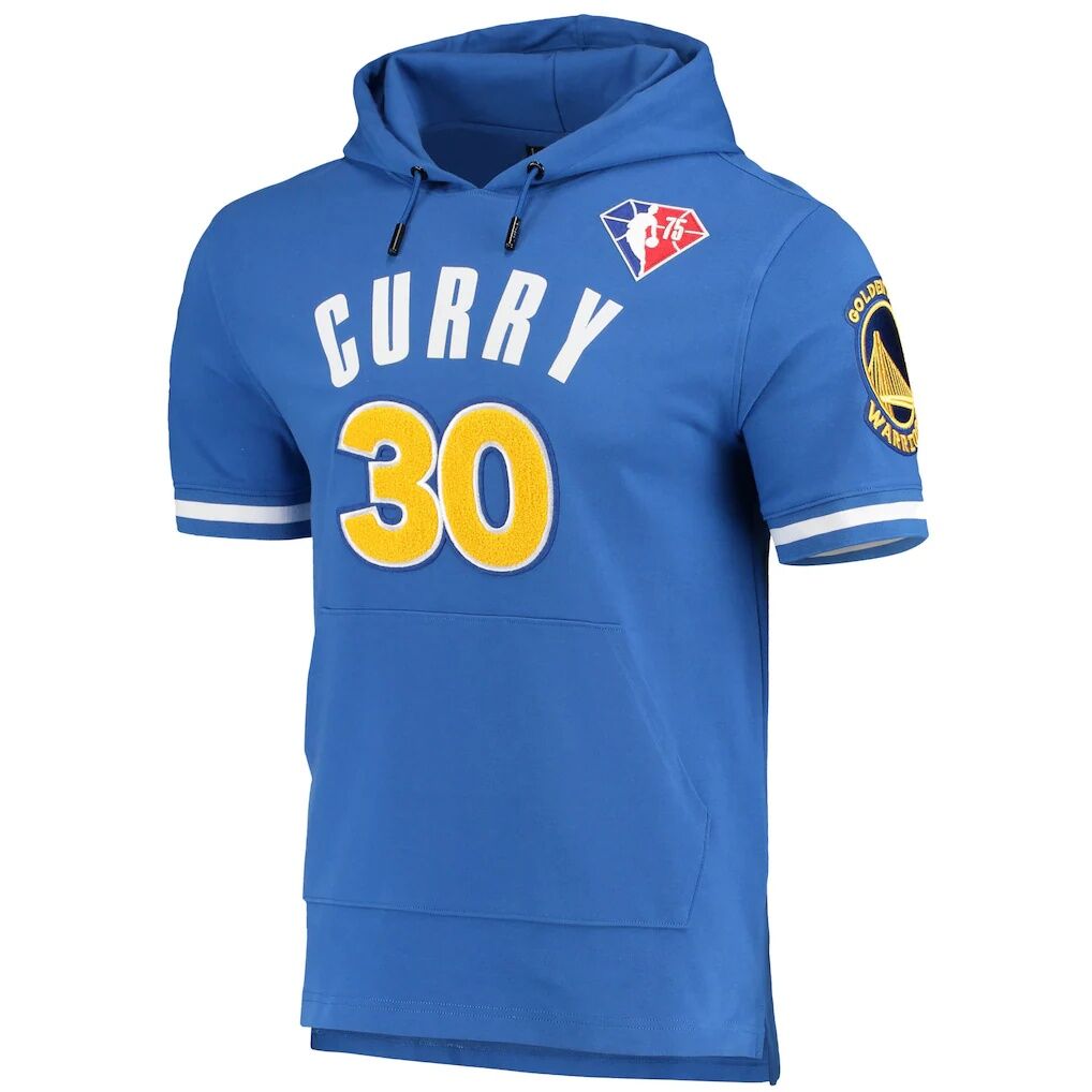 Stephen Curry Golden State Warriors Pro Standard Name & Number Short Sleeve Pullover Hoodie – Royal