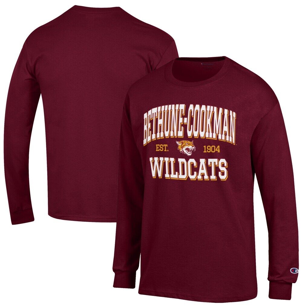 Bethune-Cookman Wildcats Champion Jersey Est. Date Long Sleeve T-Shirt - Maroon
