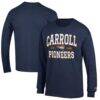 Carroll University Pioneers Champion Jersey Est. Date Long Sleeve T-Shirt - Navy - Front View