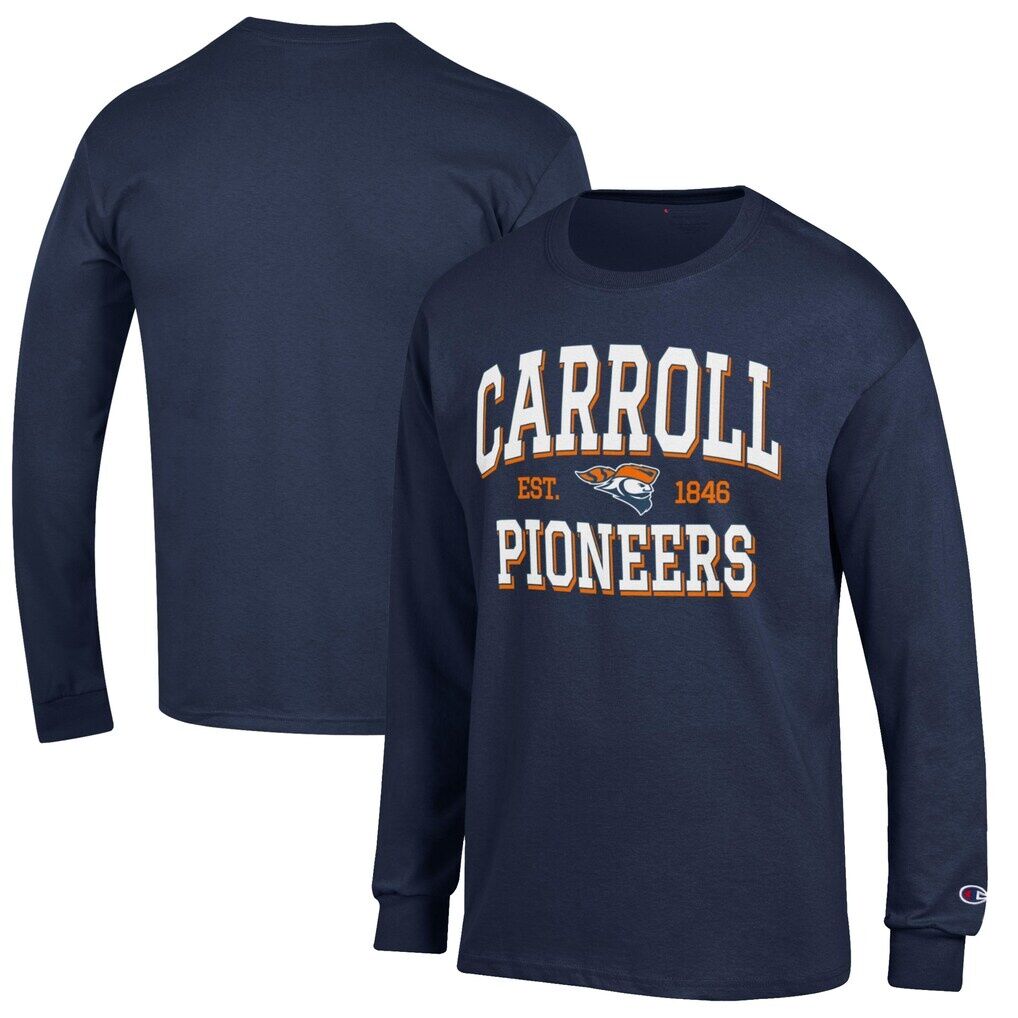 Carroll University Pioneers Champion Jersey Est. Date Long Sleeve T-Shirt