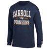 Carroll University Pioneers Champion Jersey Est. Date Long Sleeve T-Shirt - Navy - Side View
