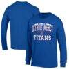 Detroit Mercy Titans Champion Jersey Est. Date Long Sleeve T-Shirt - Blue - Front View