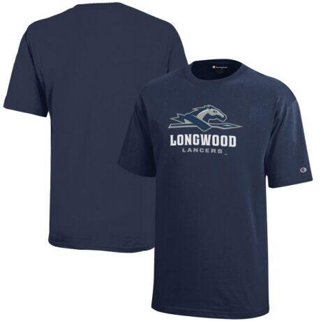 Longwood Lancers Champion Youth Jersey T-Shirt - Navy - Front View
