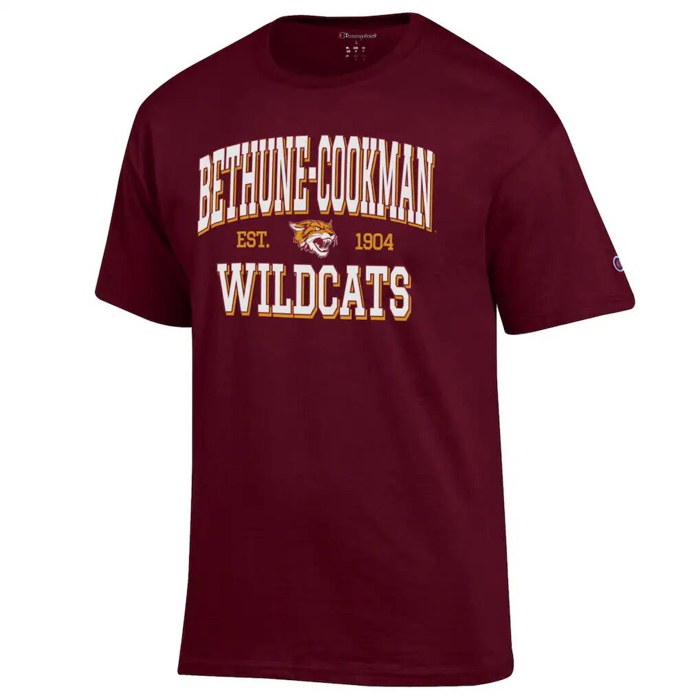 Bethune-Cookman Wildcats Champion Est. Date Jersey T-Shirt - Maroon