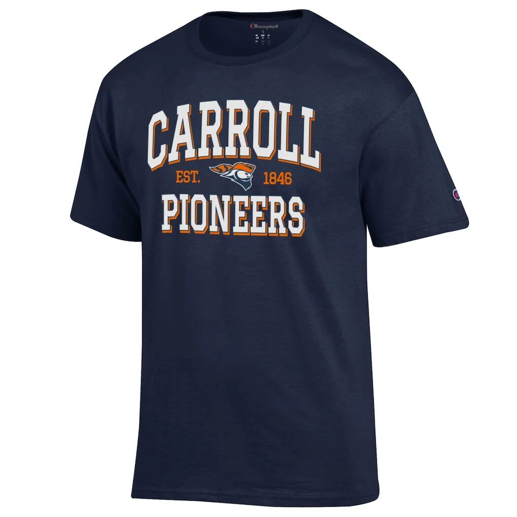 Carroll University Pioneers Champion Est. Date Jersey T-Shirt