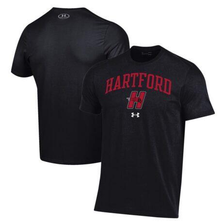 Hartford Hawks Under Armour Performance T-Shirt - Black - Front View