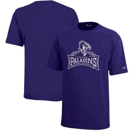 Furman Paladins Champion Youth Jersey T-Shirt - Purple - Front View