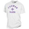 Furman Paladins ComfortWash Garment Dyed T-Shirt - White - Side View