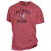 Carthage Firebirds ComfortWash Garment Dyed T-Shirt - Red - Side View