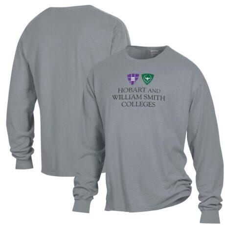 Hobart Statesmen ComfortWash Garment Dyed Long Sleeve T-Shirt - Gray - Front View