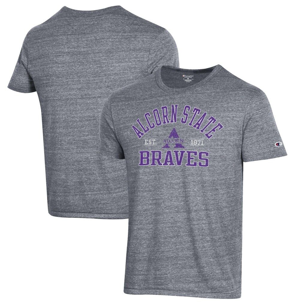 Alcorn State Braves Champion Ultimate Tri-Blend T-Shirt - Heathered Gray