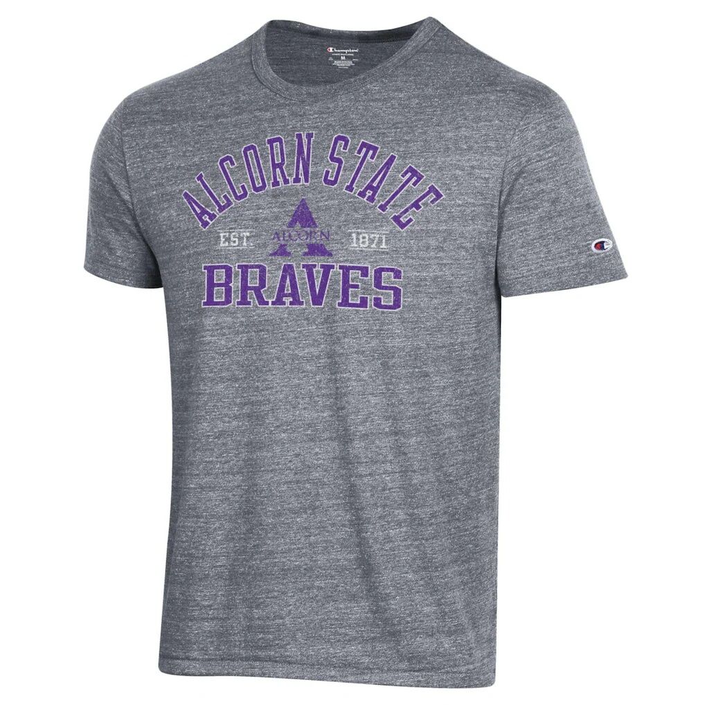 Alcorn State Braves Champion Ultimate Tri-Blend T-Shirt - Heathered Gray