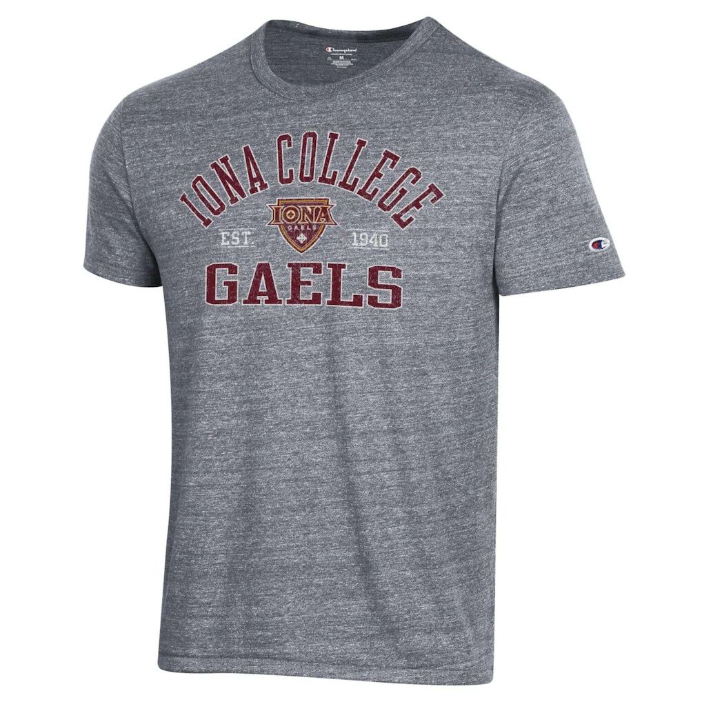 Iona UniversityGaels Champion Ultimate Tri-Blend T-Shirt - Heathered Gray
