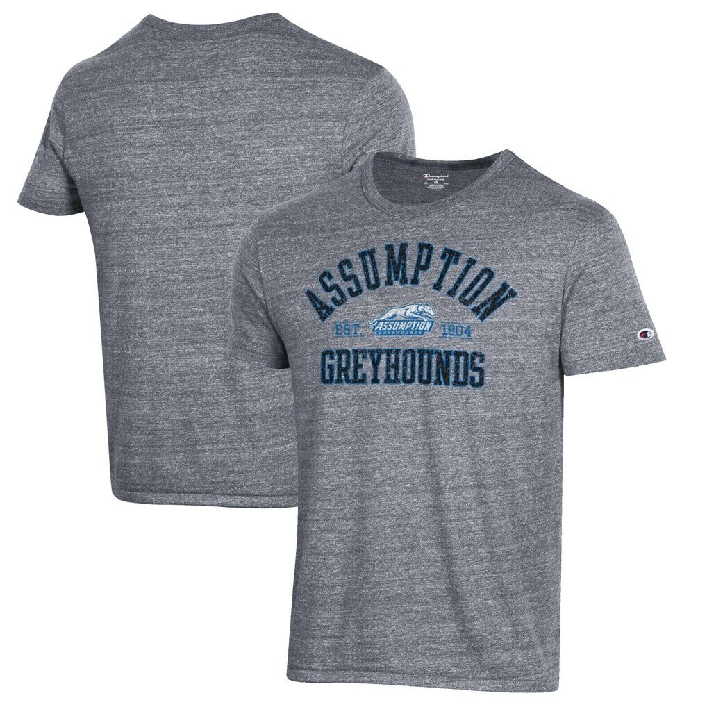 Assumption Greyhounds Champion Ultimate Tri-Blend T-Shirt - Heathered Gray