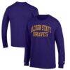 Alcorn State Braves Champion Jersey Long Sleeve T-Shirt - Purple - Front View
