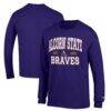 Alcorn State Braves Champion Jersey Est. Date Long Sleeve T-Shirt - Purple - Front View