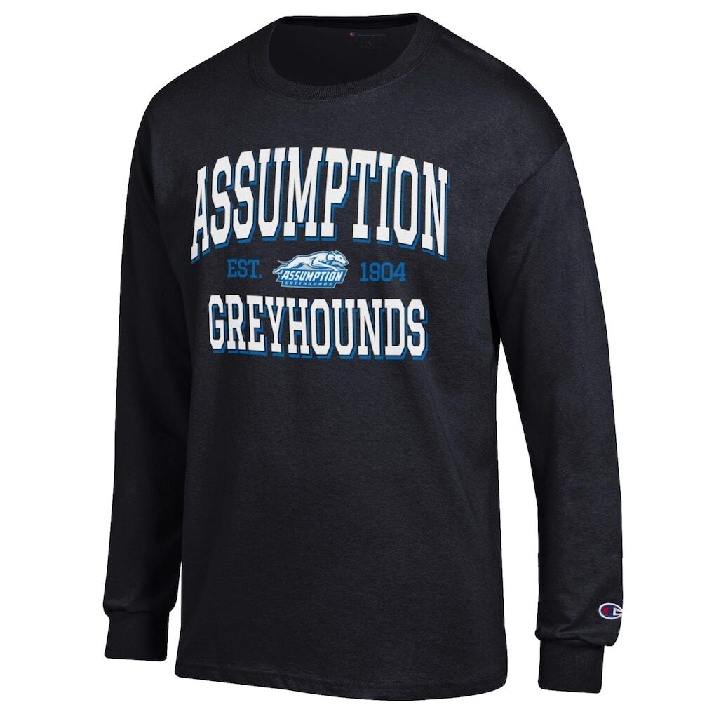 Assumption Greyhounds Champion Jersey Est. Date Long Sleeve T-Shirt