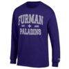 Furman Paladins Champion Jersey Est. Date Long Sleeve T-Shirt - Purple - Side View
