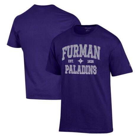 Furman Paladins Champion Est. Date Jersey T-Shirt - Purple - Front View