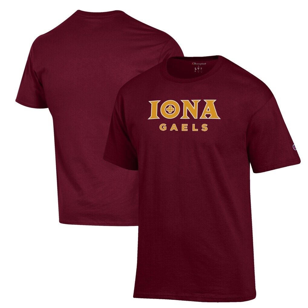 Iona University Gaels Champion Jersey T-Shirt - Maroon