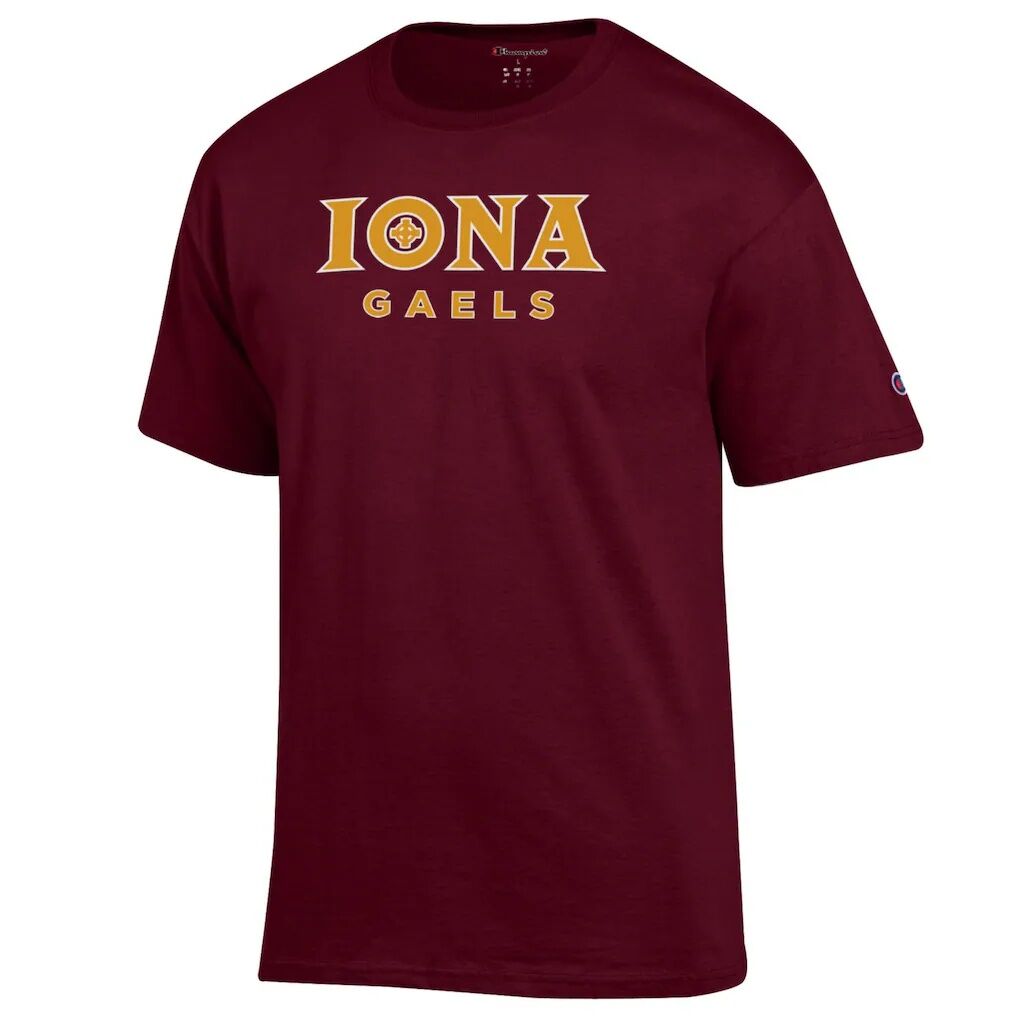Iona University Gaels Champion Jersey T-Shirt - Maroon