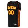 Atlanta Hawks Fashion7 Fast Break Replica Custom Jersey Black - - Side View