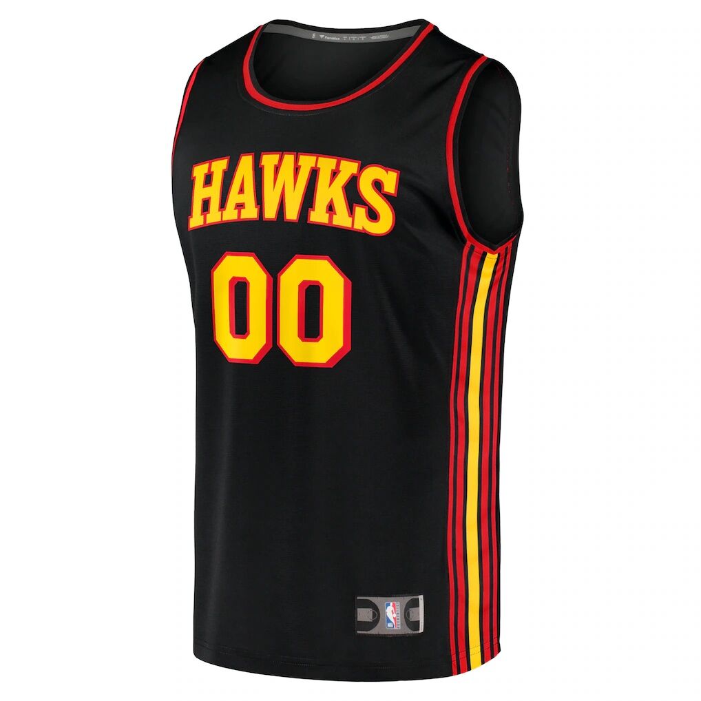 Atlanta Hawks Fashion7 Fast Break Replica Custom Jersey Black - Statement Edition