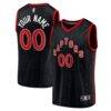 Toronto Raptors Fashion7 Fast Break Replica Custom Jersey Black - - Front View