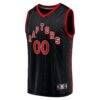 Toronto Raptors Fashion7 Fast Break Replica Custom Jersey Black - - Side View