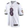 Lamar Jackson Baltimore Ravens Nike Game Jersey - White - Side View