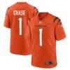 Ja'Marr Chase Cincinnati Bengals Nike Alternate Game Jersey - Orange - Front View