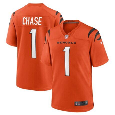 Ja'Marr Chase Cincinnati Bengals Nike Alternate Game Jersey - Orange - Front View