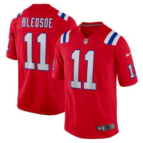 Drew Bledsoe New England Patriots Nike Retired Player Alternate Game Jersey - Red - Front View