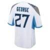 Eddie George Tennessee Titans Nike Retired Player Game Jersey - White - Detail View