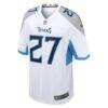 Eddie George Tennessee Titans Nike Retired Player Game Jersey - White - Side View
