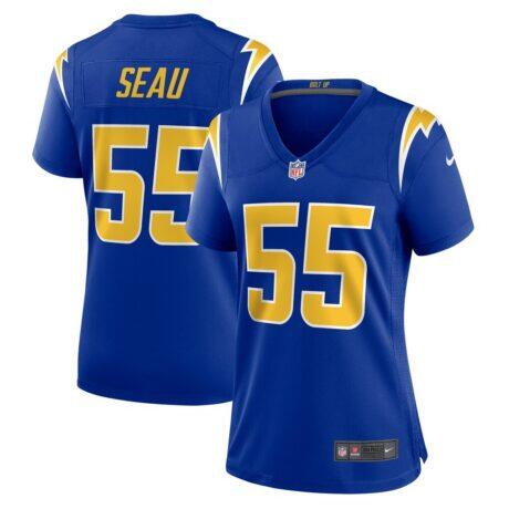 Junior Seau Los Angeles Chargers Nike Women's Retired Game Jersey - Royal - Front View