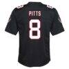 Kyle Pitts Sr. Atlanta Falcons Nike Youth Game Jersey - Black - Detail View