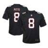 Kyle Pitts Sr. Atlanta Falcons Nike Youth Game Jersey - Black - Front View
