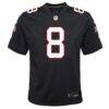 Kyle Pitts Sr. Atlanta Falcons Nike Youth Game Jersey - Black - Side View