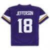 Justin Jefferson Minnesota Vikings Nike Preschool Game Jersey - Purple - Detail View