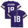 Justin Jefferson Minnesota Vikings Nike Preschool Game Jersey - Purple - Front View