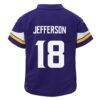 Justin Jefferson Minnesota Vikings Nike Toddler Game Jersey - Purple - Detail View