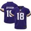 Justin Jefferson Minnesota Vikings Nike Toddler Game Jersey - Purple - Front View
