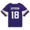 Justin Jefferson Minnesota Vikings Nike Infant Team Player Game Jersey - Purple - Detail View
