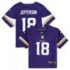 Justin Jefferson Minnesota Vikings Nike Infant Team Player Game Jersey - Purple - Front View