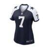 Trevon Diggs Dallas Cowboys Nike Women's Alternate Game Jersey - Navy - Side View