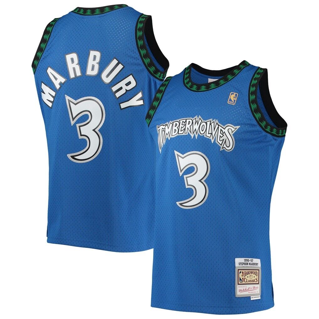 Stephon Marbury Minnesota Timberwolves Mitchell & Ness 1996/97 Hardwood Classics Swingman Jersey